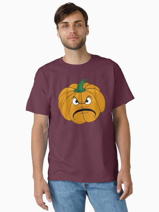 Funny Angry Halloween Pumpkin Classic T-Shirt