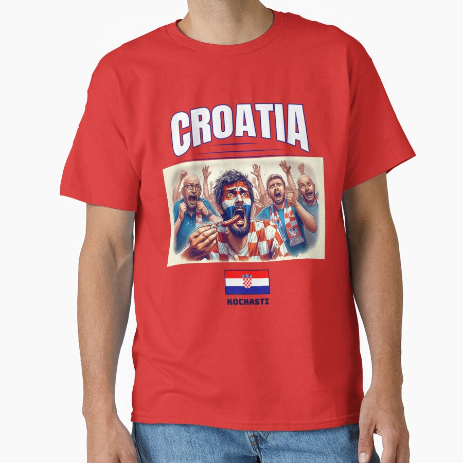 Croatian Fans Euro24, sausage on a Fork. Croatia by Get-Forked
