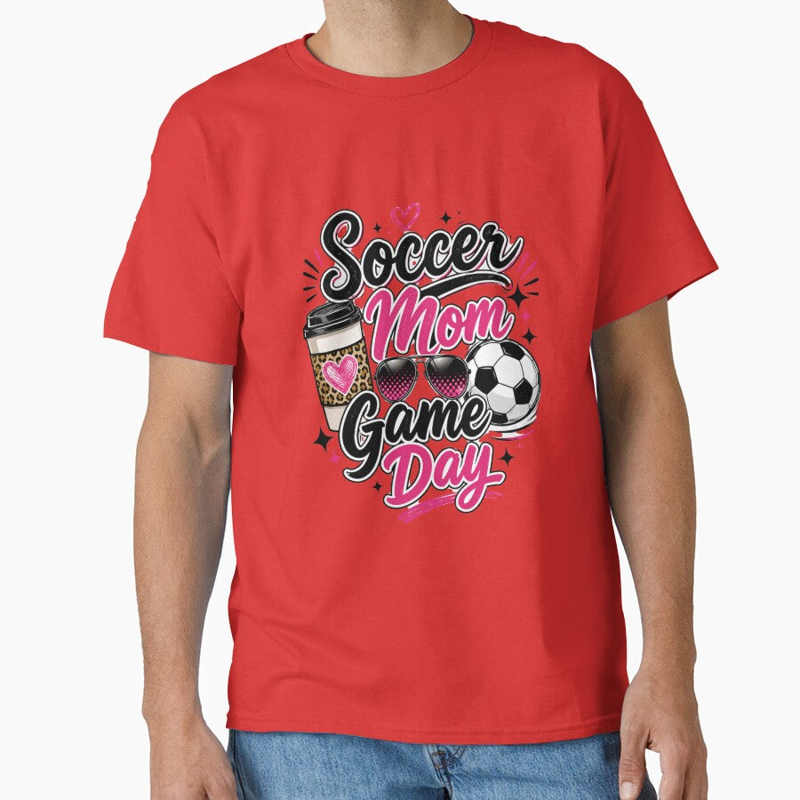 Soccer Mom Game Day Cute Fan Design by Stickers  Designer
