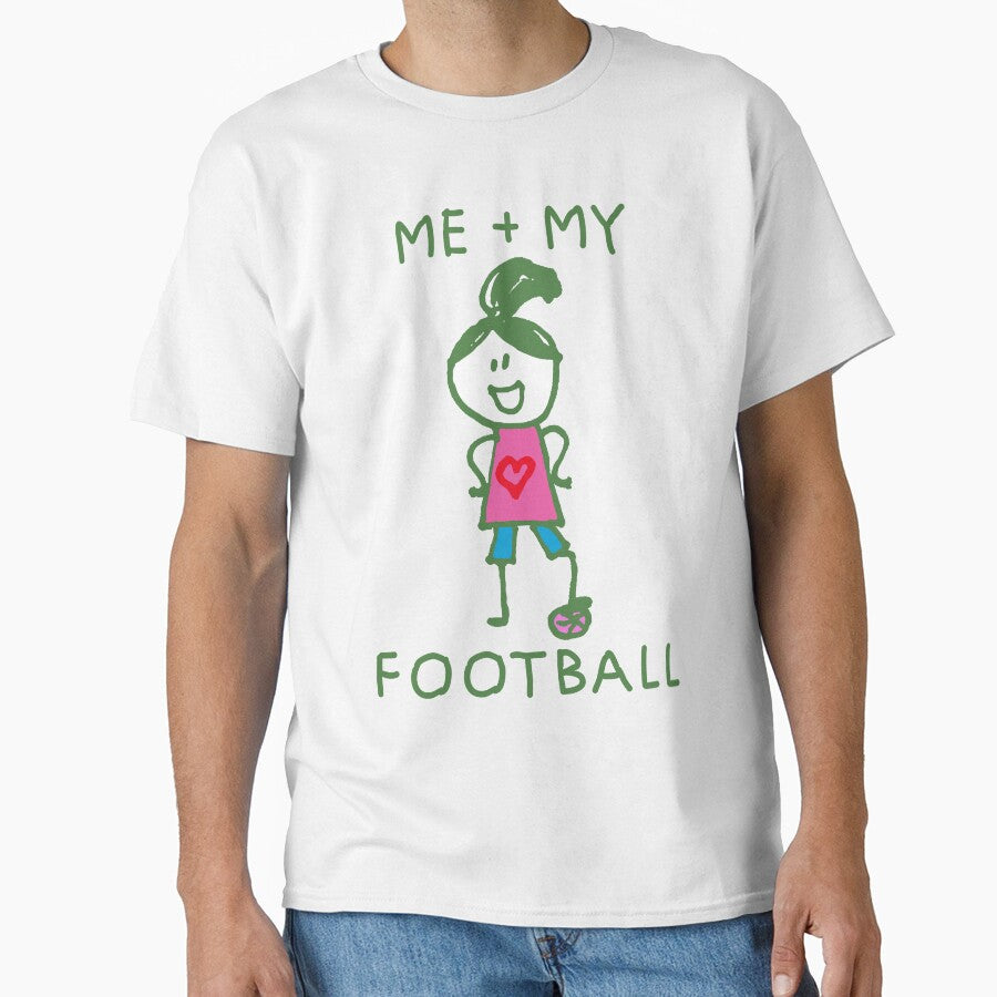 Stick Peeps ME + MY FOOTBALL (girl) kids kid children child active by SolidEarthArt