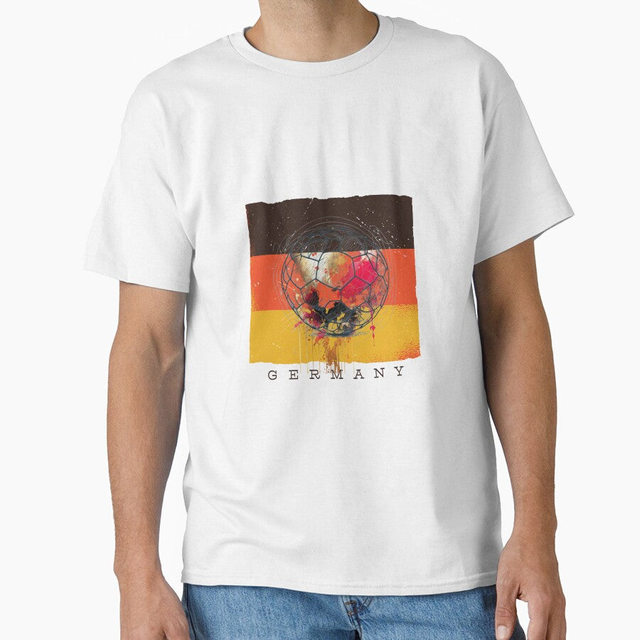 Germany football fan flag and ball by Ecmoprints