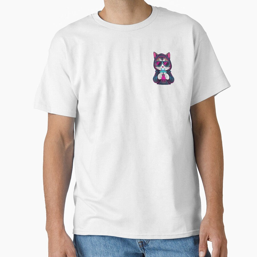 Cool Streetwear Kitten with Bubble Tea - Vector Art by Cyber Neko