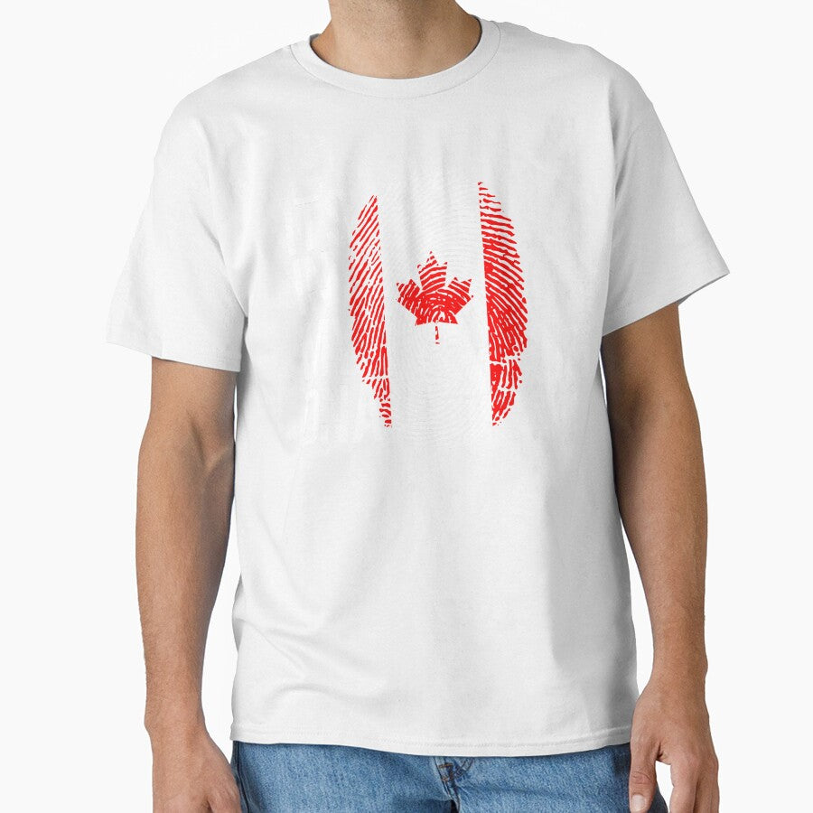 Canada Flag Fingerprint - It's in my DNA Canadian by PartyShirts1