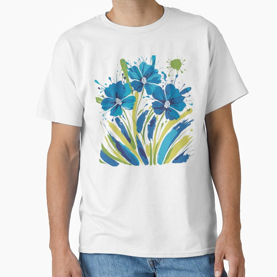 Abstract Blue Blooms “blue flowers” by LittleBlueBuds