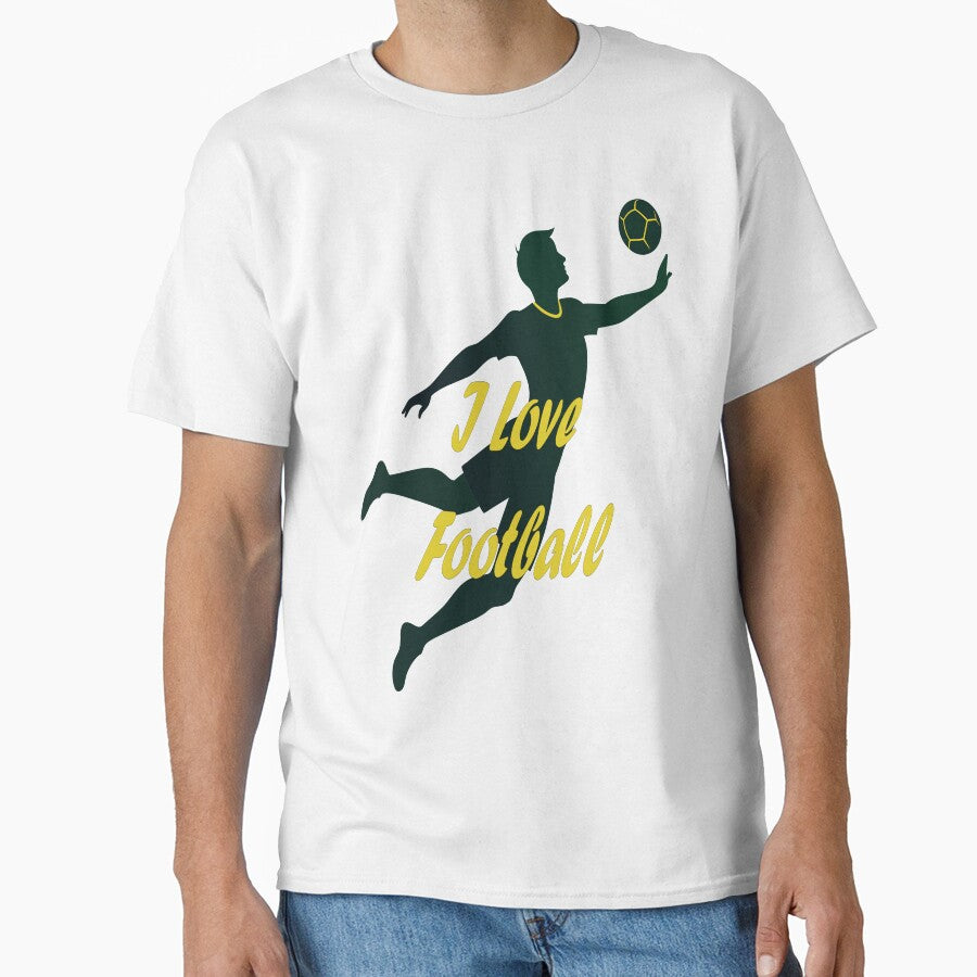 I Love Football - Dynamic Player Silhouette by AgarutanPrint