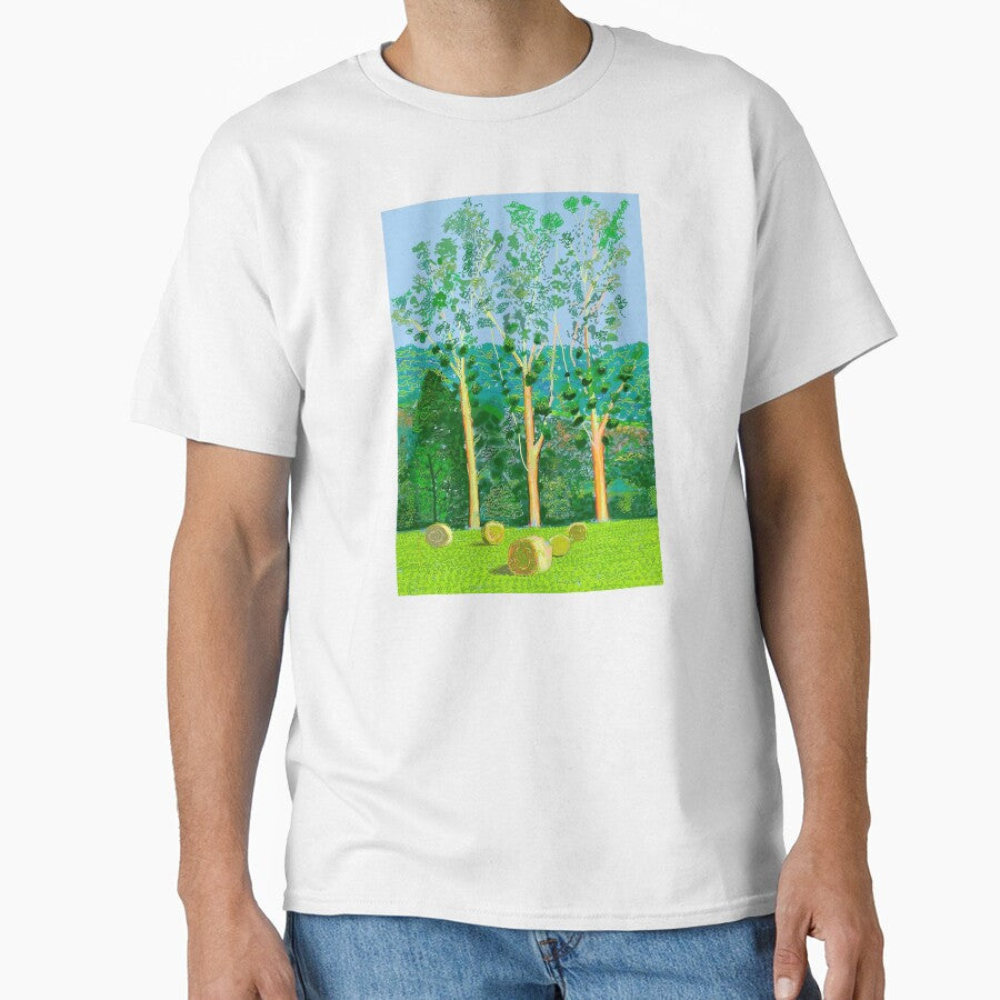 David Hockney Art - Three Trees Beautiful by DorisFinkbeiner
