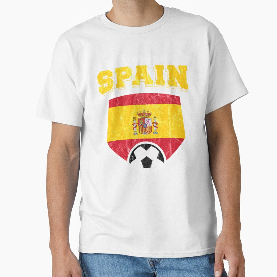 Spain Football National Flag T Shirt World Soccer Jersey Cup by screenworks