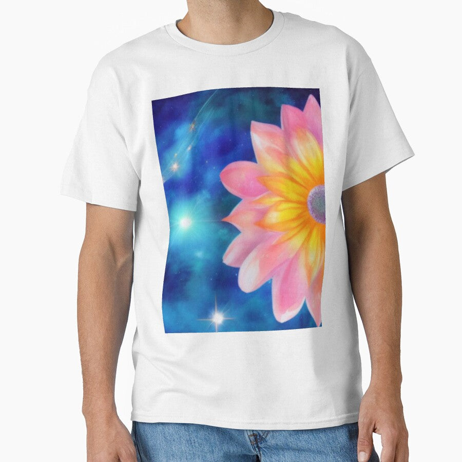 Soft Floral Starry Sky Watercolor No 6 by BassHeadMomma