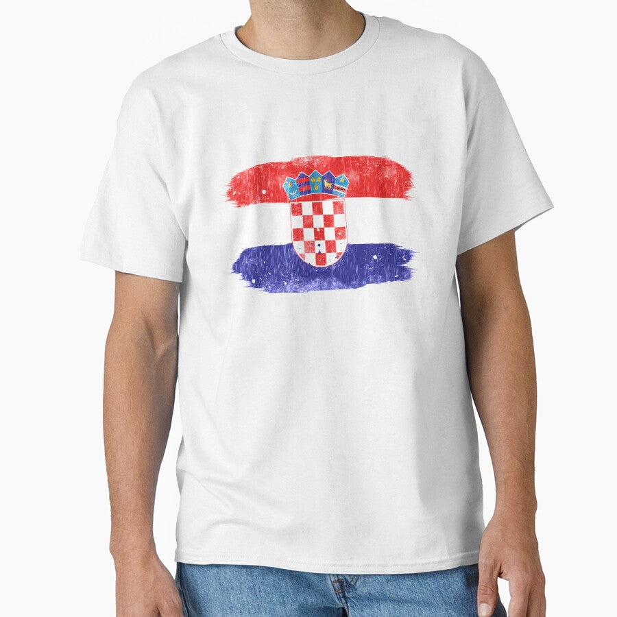 Croatia Hrvatska Flag Distressed Vintage Print by KimTee
