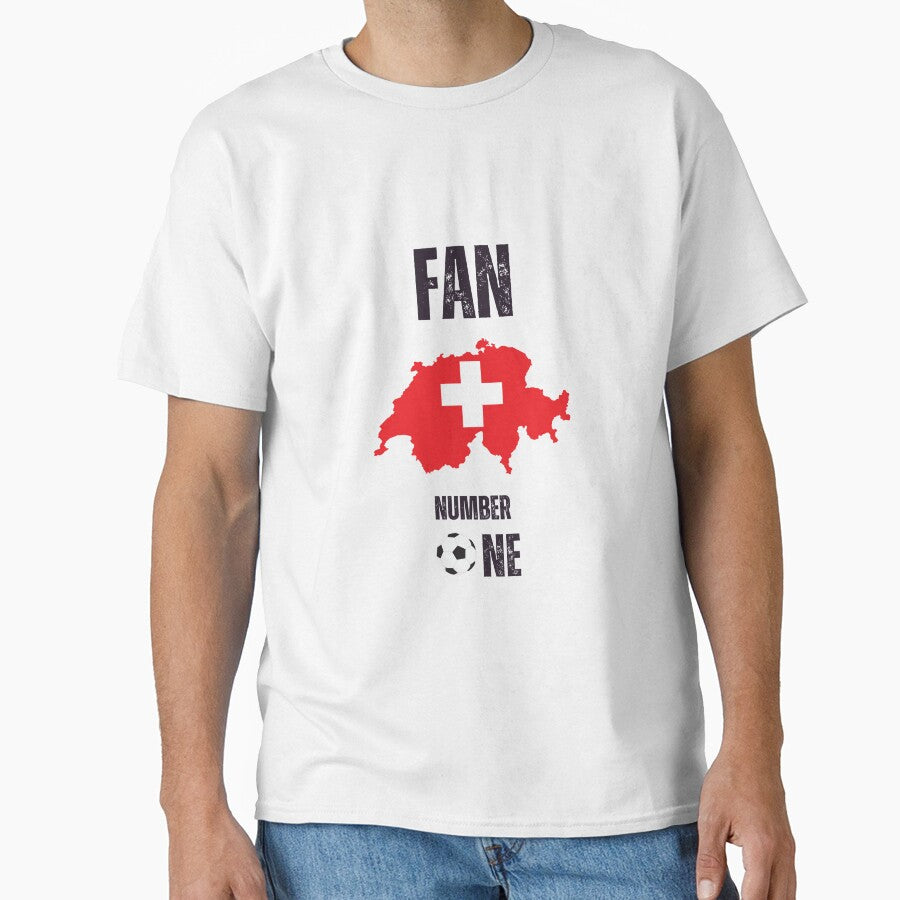 Ch Suisse football fan number one t-shirt inspired by the Switzerland team by Passionfoot