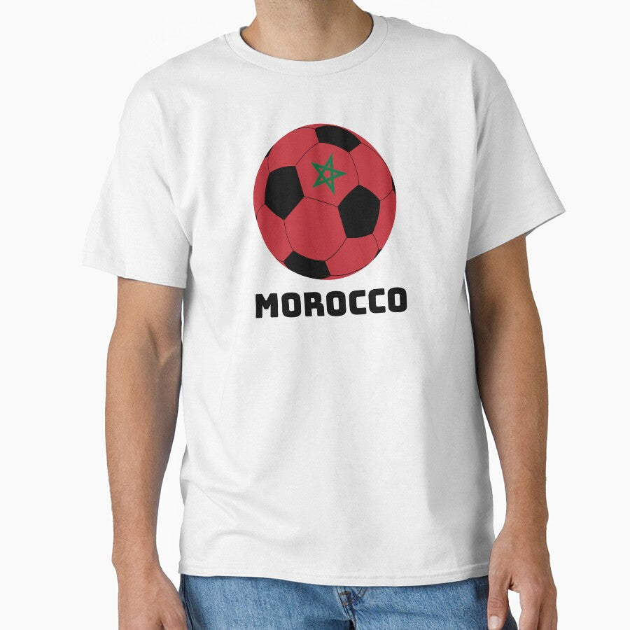 Morocco Football Morocco Gift Sport T-Shirt by MarlowLoom