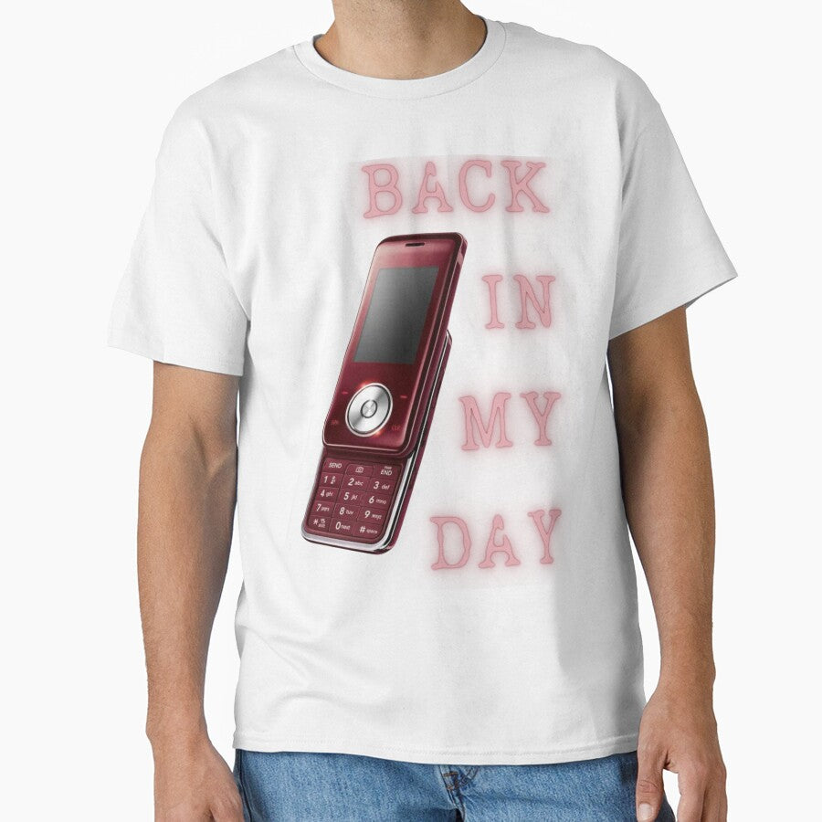 Back In My Day Chocolate Cell Phone Millennial Dad Shirt by Felix Toth