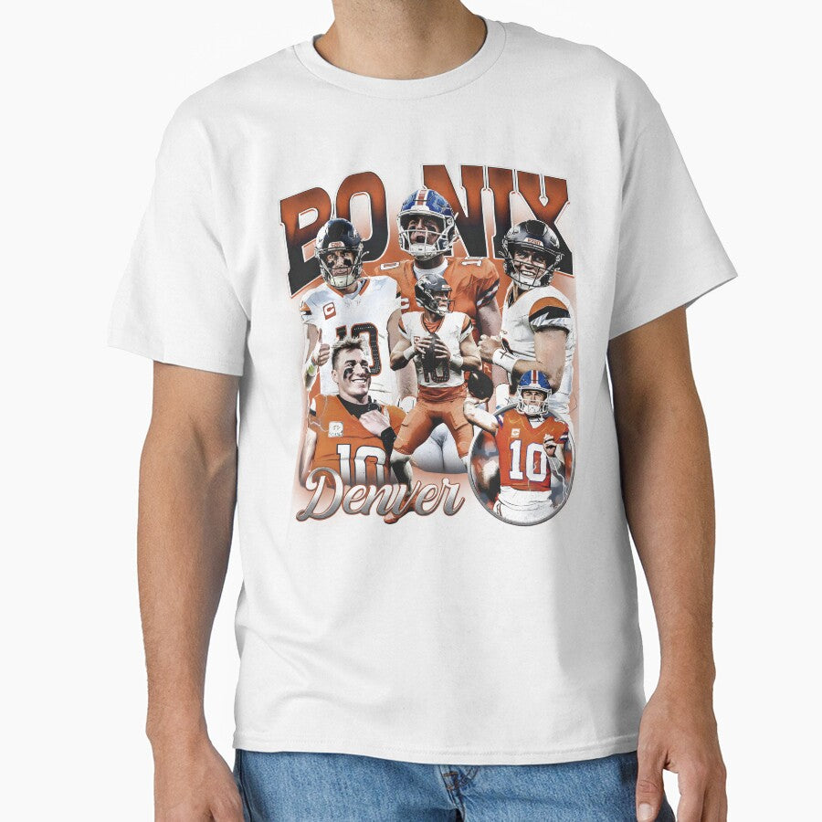 Bo Nix Denver Football Vintage Bootleg by StickyWycky
