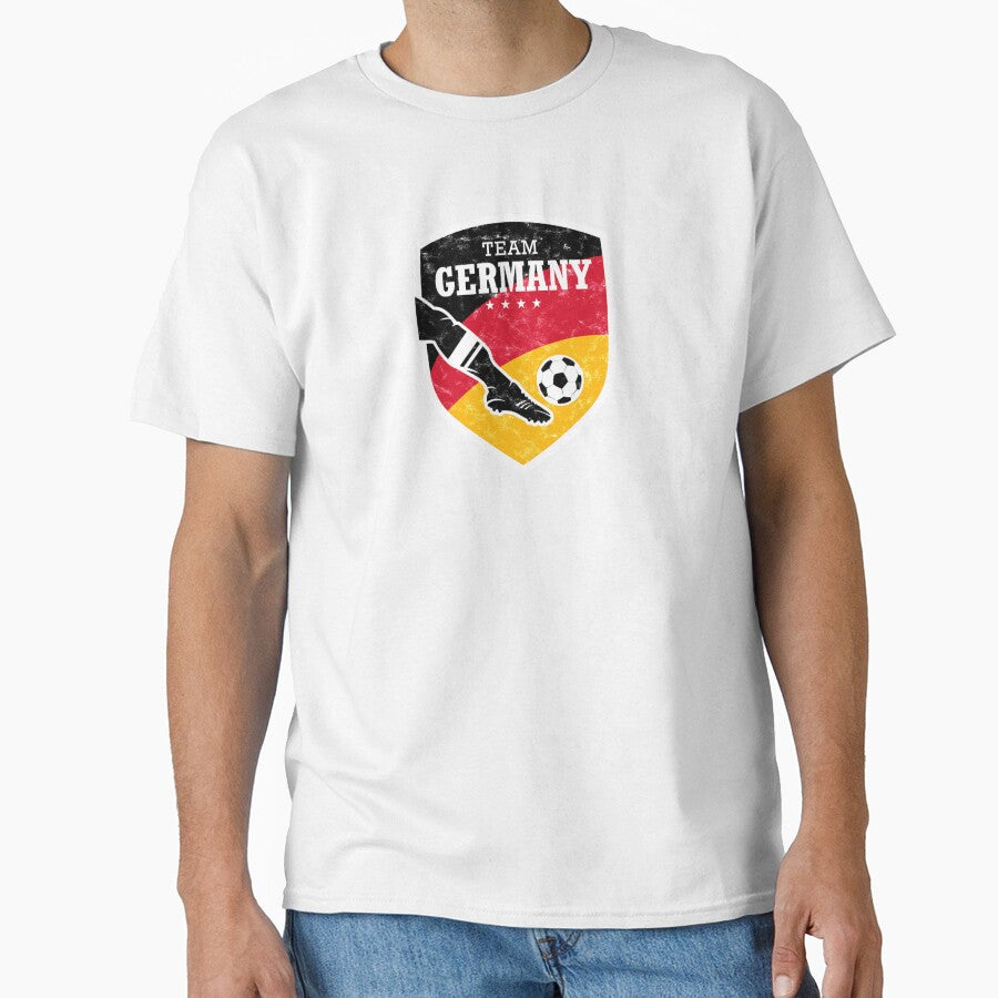 TEAM GERMANY FOOTBALL EMBLEM USED LOOK BLACK RED YELLOW BY SUBGIRL by SUBGIRL
