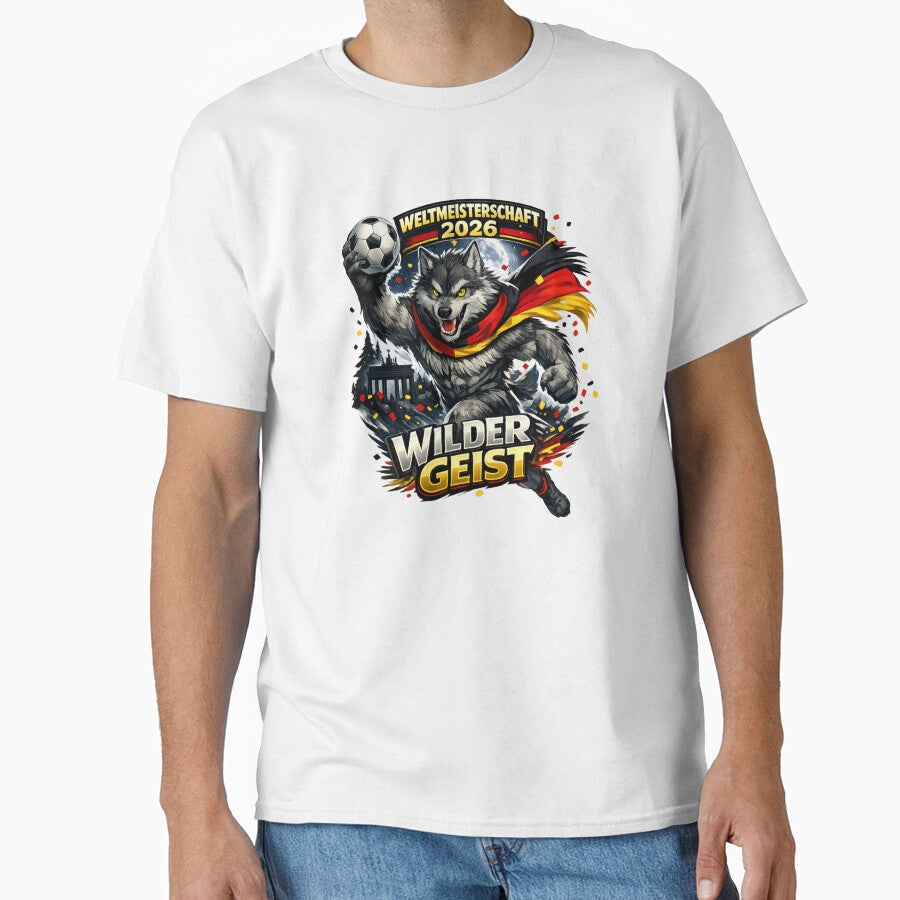 German Wolf Football Fan Shirt by Retro Arabica