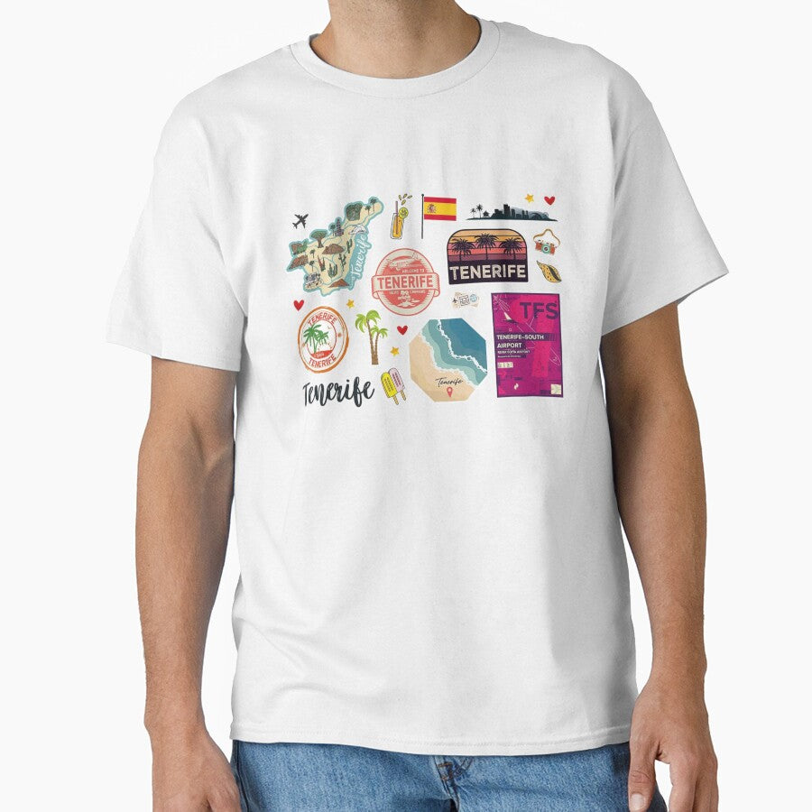Tenerife T-Shirt – Minimal Travel Island Design by MedCanvas