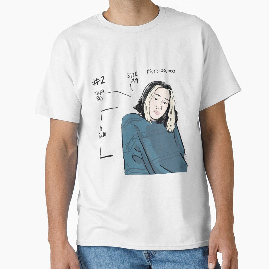 Cool Girl Portrait Blue Sweater by JacobAaBShopus