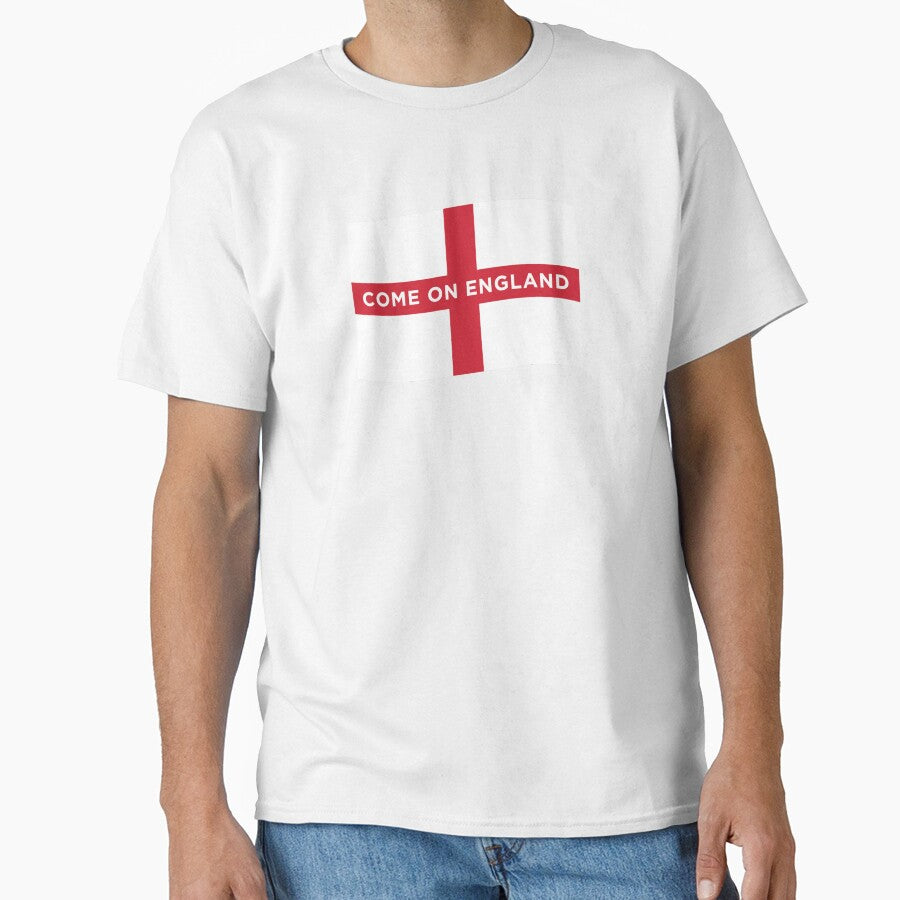 Come On England Wave Flag (On Red) by STUDIO-72