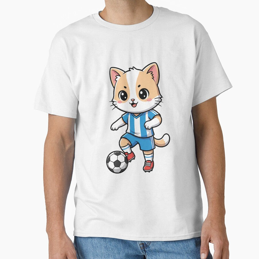 Cute Soccer Cat Cartoon by HoopeStylee