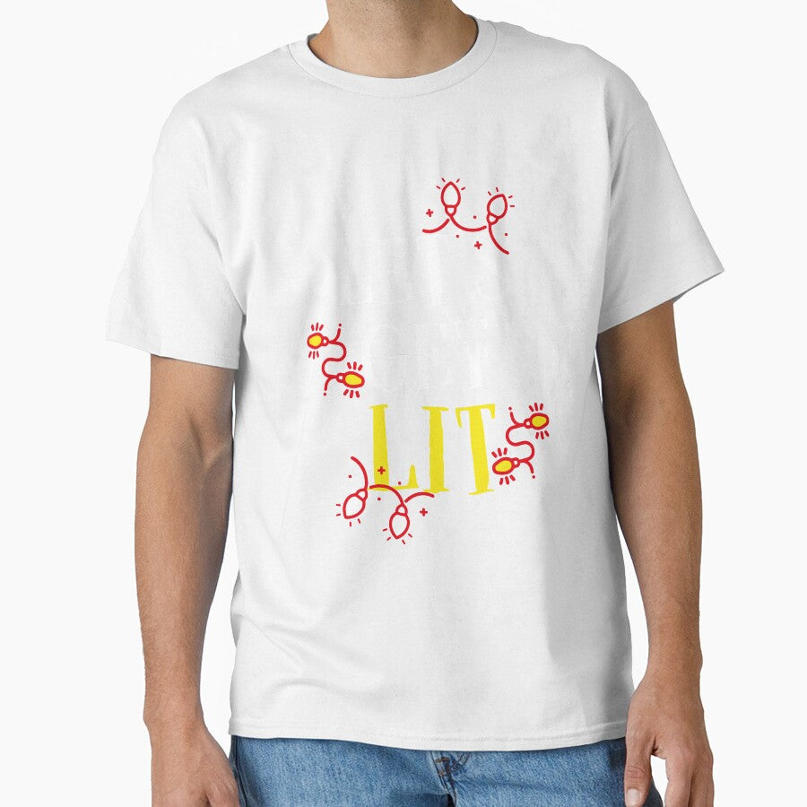 Let's Get Lit Holiday Christmas T-Shirt by AllStarMerch