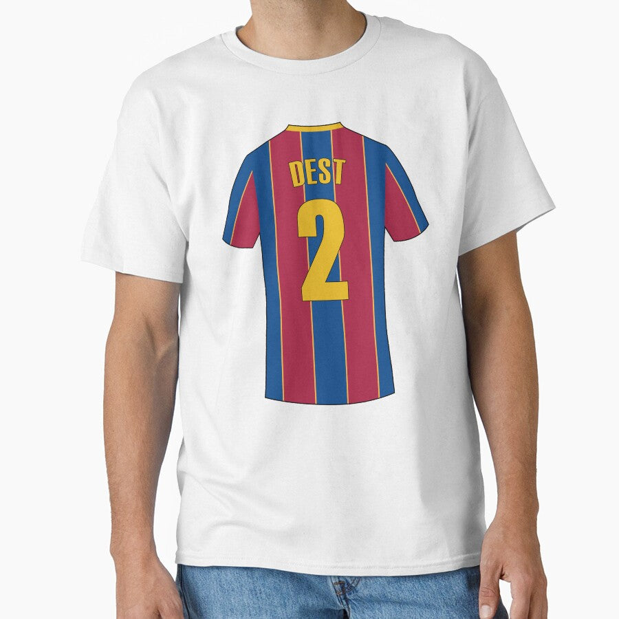 Sergino dest Barcelona football jersey number by Justtrendytees