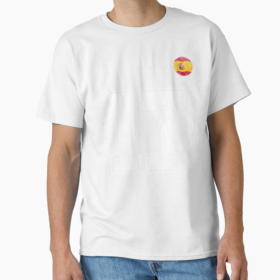 Spain Soccer Number 17 Vintage Sports Fan by KristenosNehk