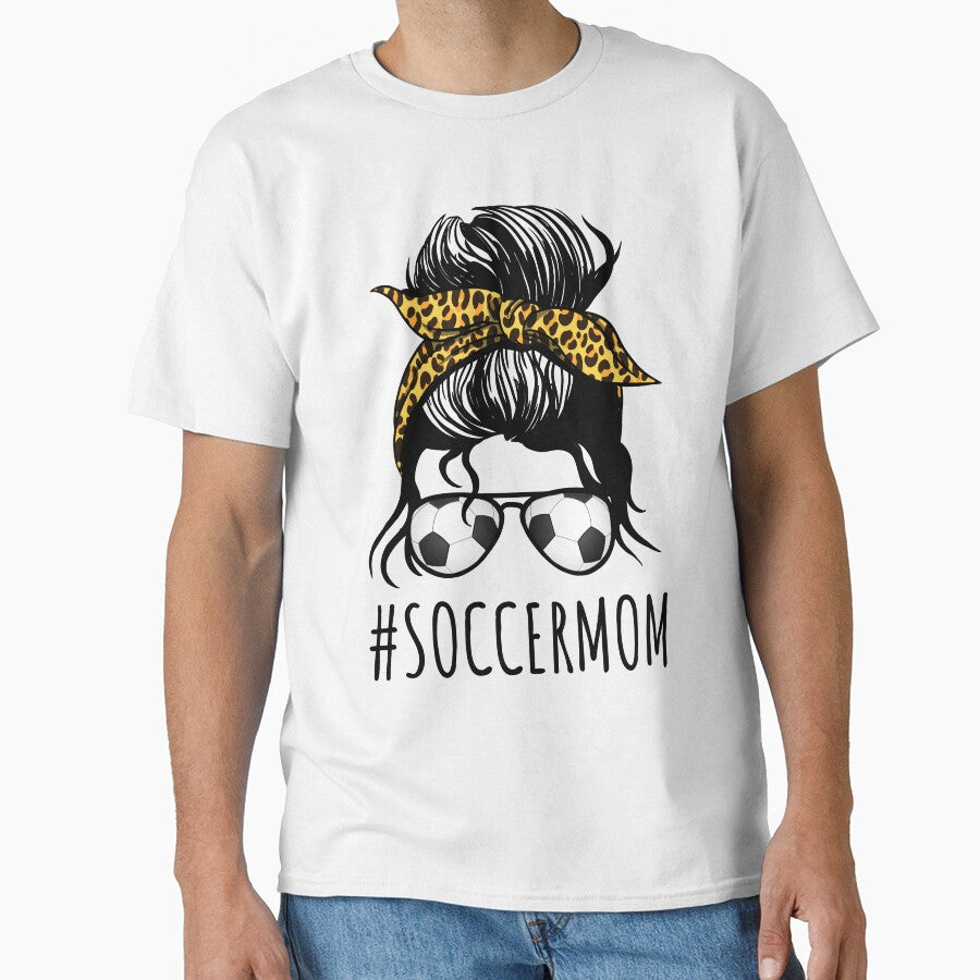 Soccer Mom With Leopard And Messy Bun by Lemon Pepper