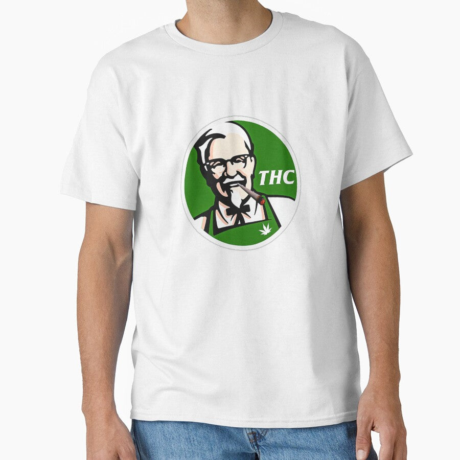 Kfc Parody Thc Weed Slim Fit, Basic Novelty, Graphics Female Cotton Printed Unique T, Hot Summer by EPOUJF