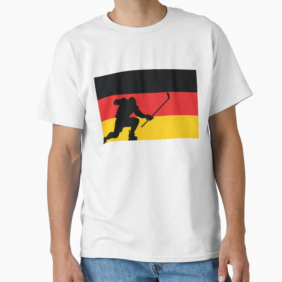 Germany Ice Hockey Silhouette Celebration by CanvasTee