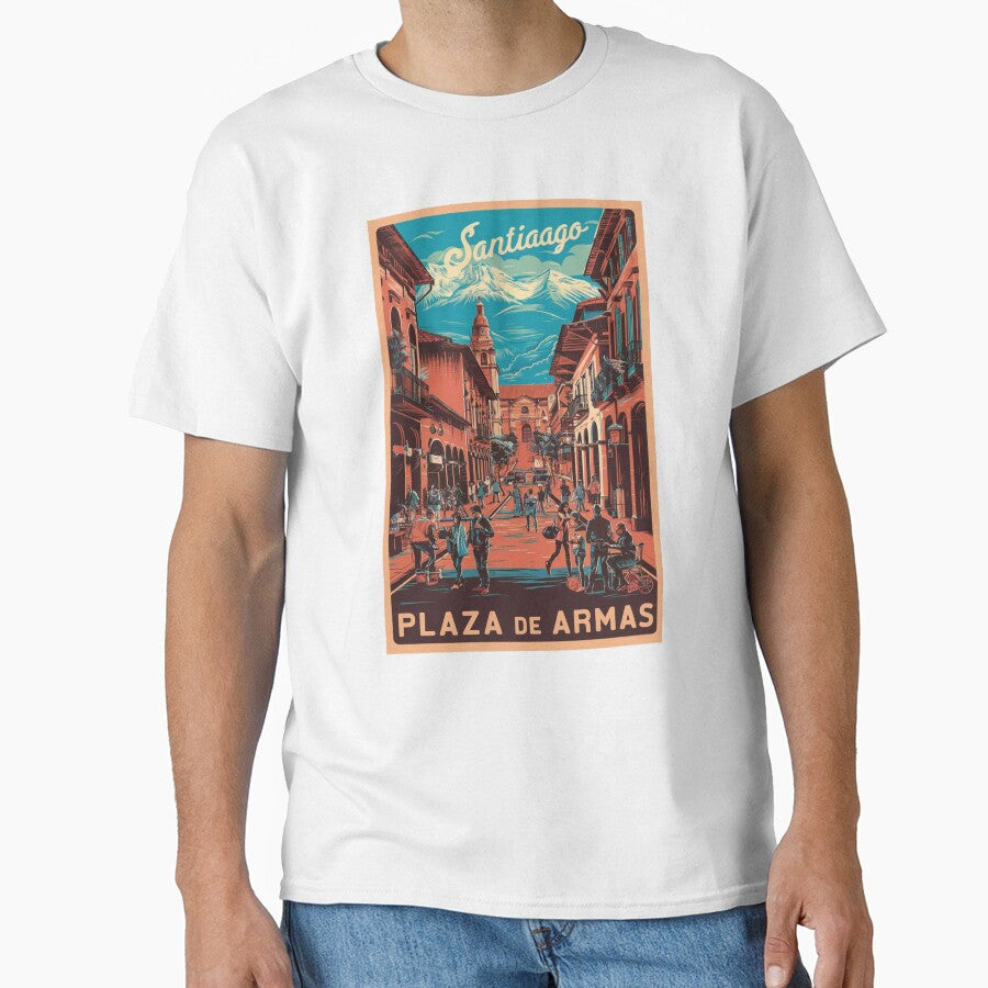 Santiago Vintage Travel Poster by TravelerRat