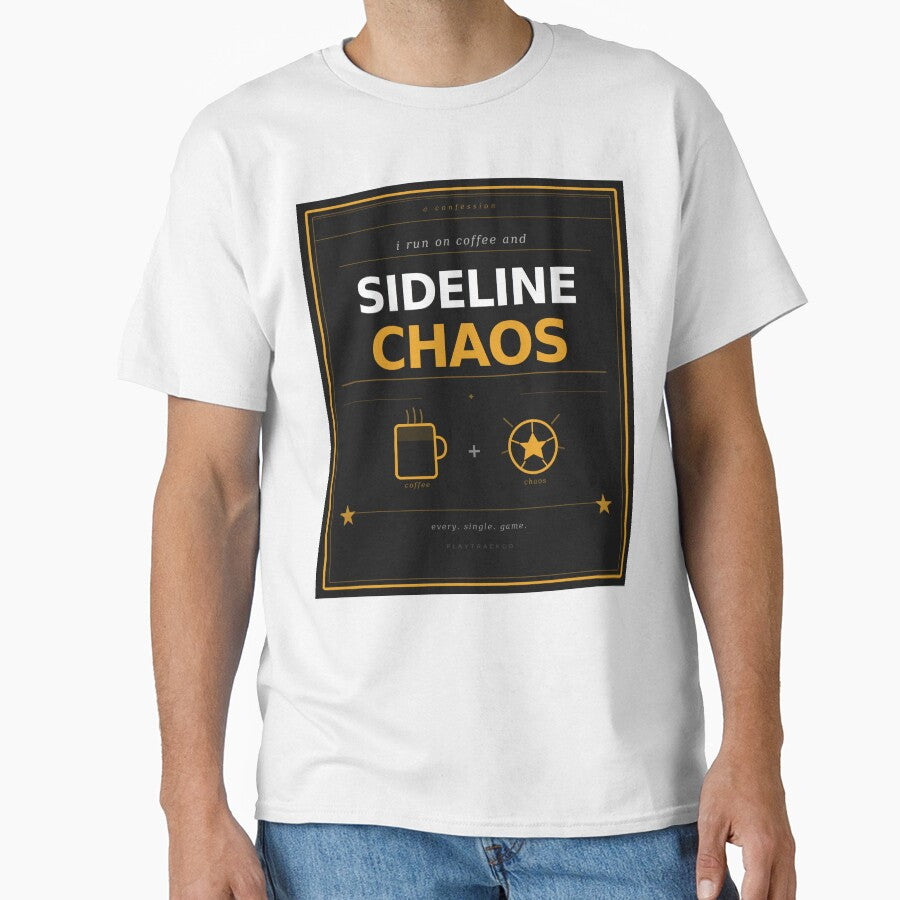 Sideline Chaos I Run On Coffee and Soccer — Funny Sports Parent Shirt by PlayTrackCo