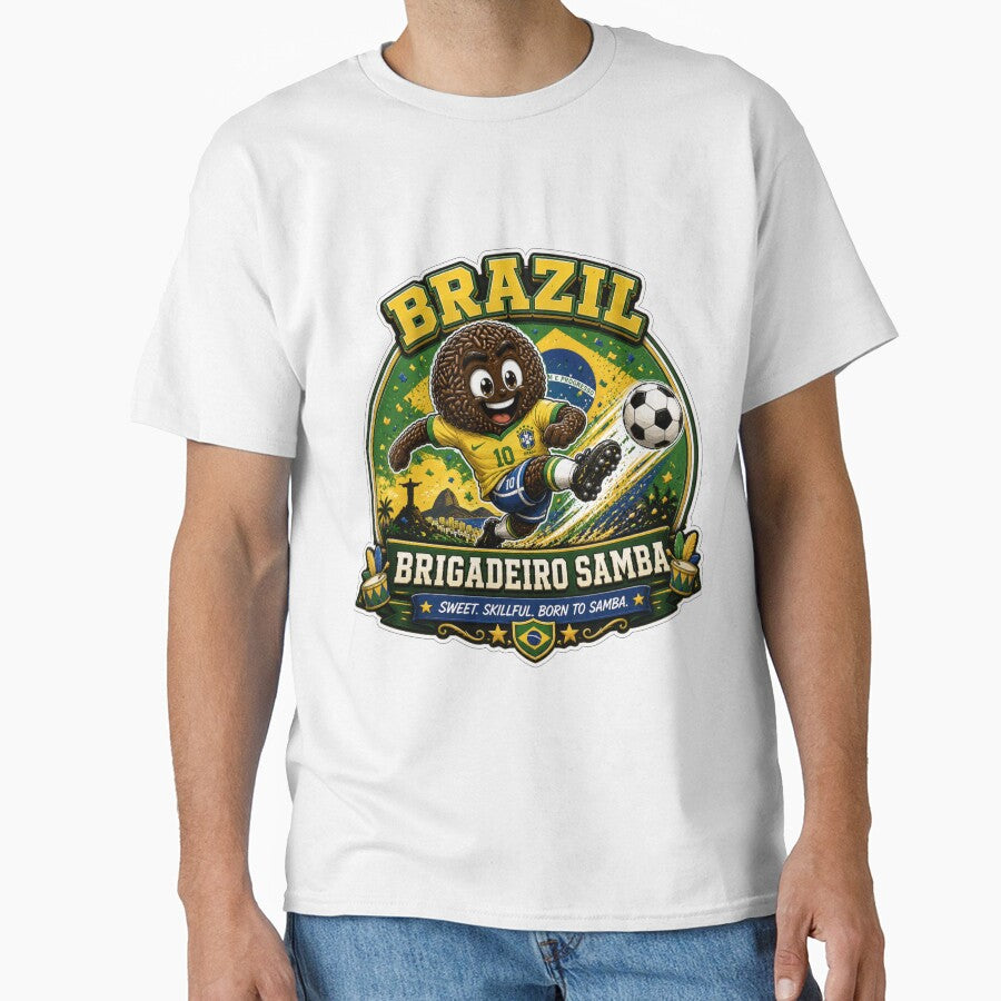 Brazil Brigadeiro Samba Football Mascot Sticker | Brazilian Soccer Fan Design by Snackwave Ninety