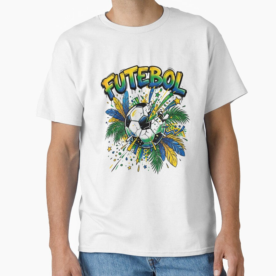 Brazil Carnival Football Shirt Futebol Fan Vibrant Graphic Tee World Cup 2026 by Boldna