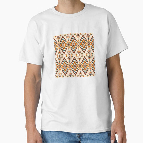 A classic Native Ethnic pattern in orange-yellow tones with brown borders. by Nengsang