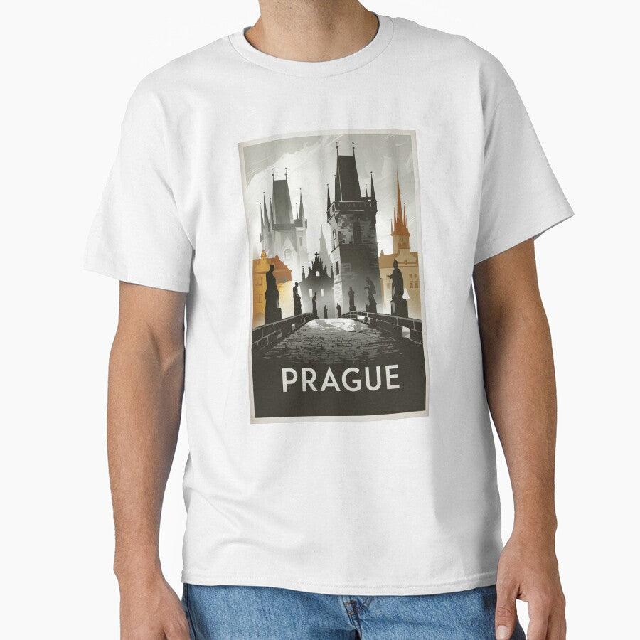Prague Vintage Travel Poster by TravelerRat