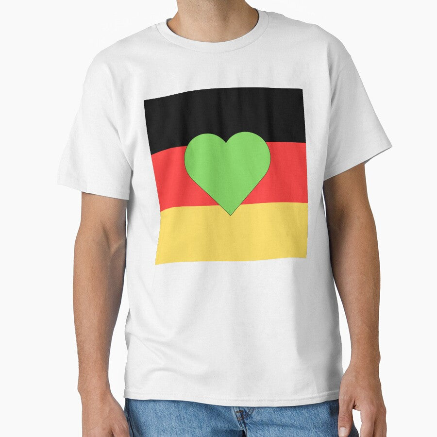 Green heart on the German flag by madkiitten