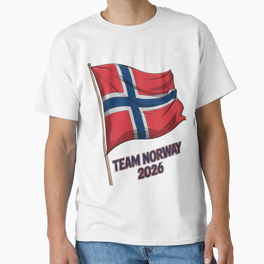 Team Norway 2026  Soccer Fan T-Shirt V1 by DBWStudios