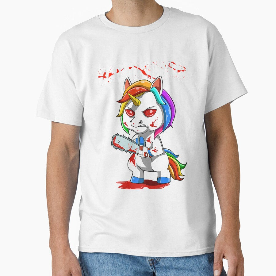 Sarcastic Unicorn Chainsaw Evil Bad Premium by OkifekaZnzit
