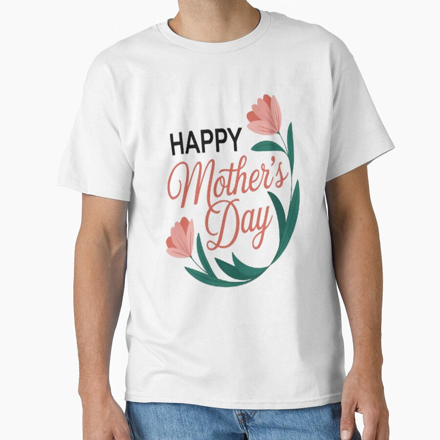 Happy Mothers Day Floral Typography Design by Craft99