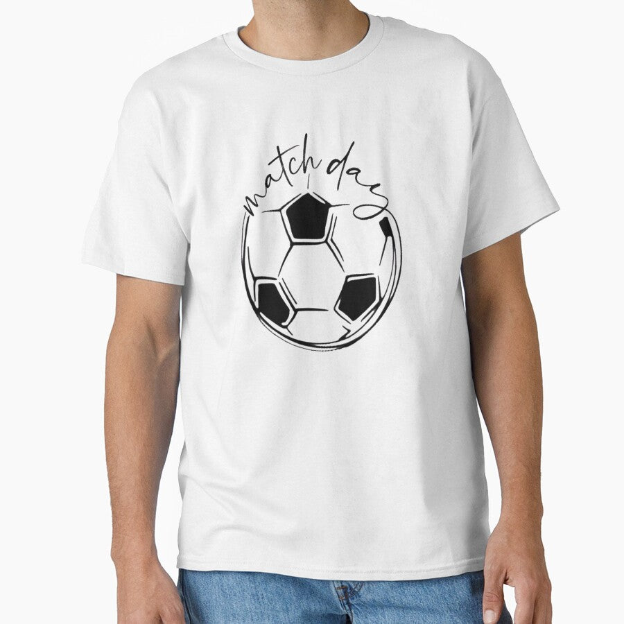 Minimalist Football Match Day Hand - Drawn Soccer Ball by digitalbob60