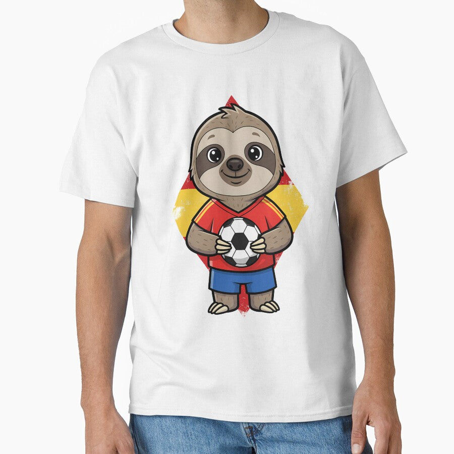 Spain Soccer Sloth Football Fan Animal by k3rstman1