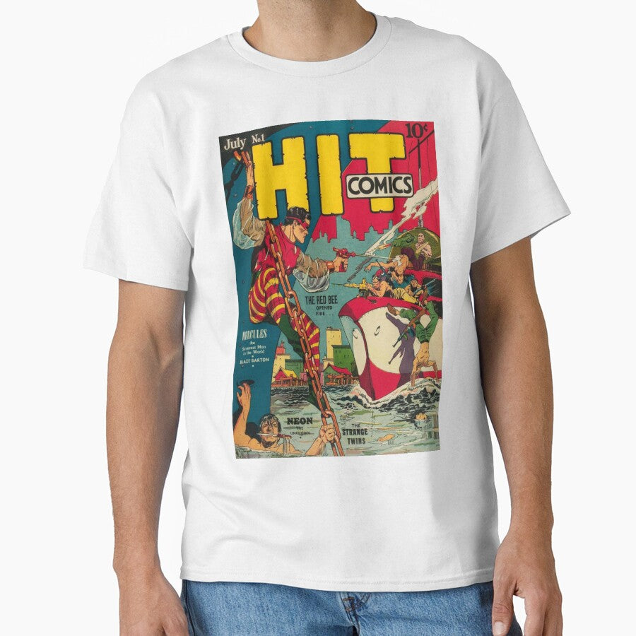 The Red Bee Stings Vintage Comic Book Art by IceCreamKisses