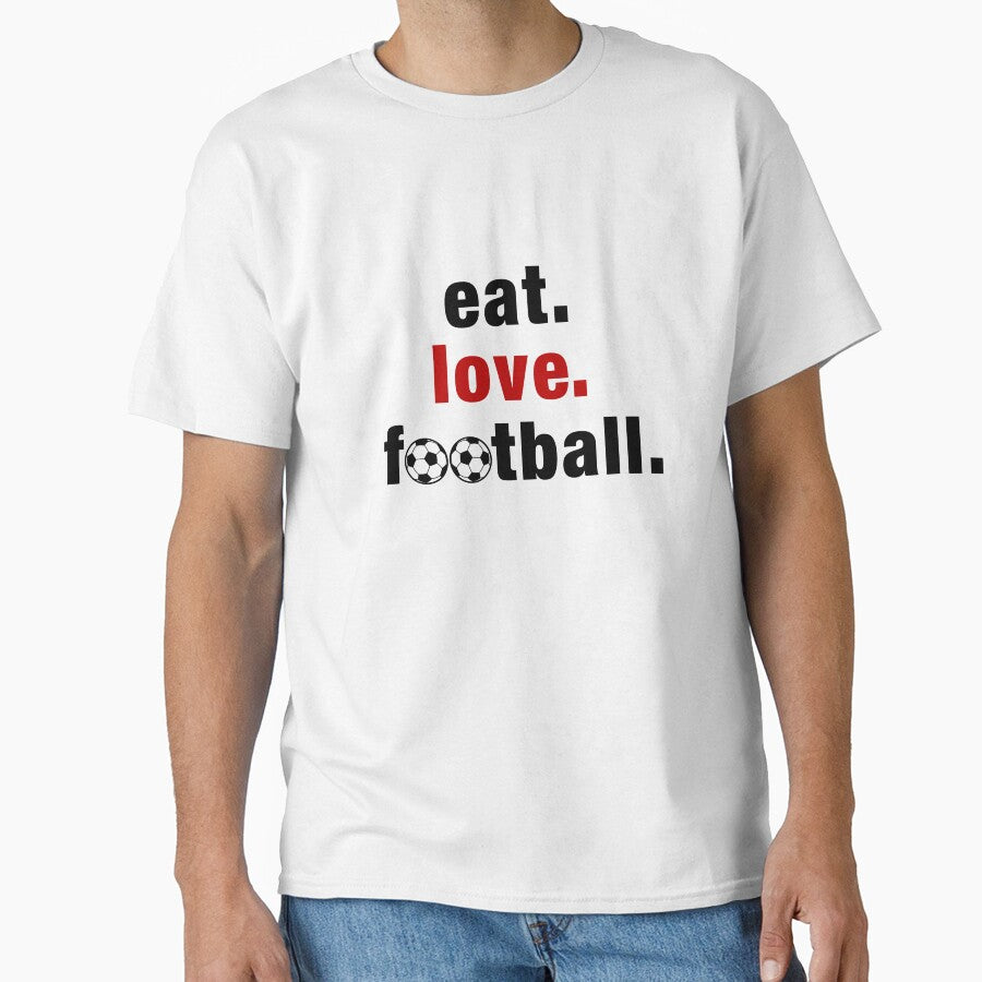 Eat Love Football - Soccer Sport Fan Quote by katemaxi