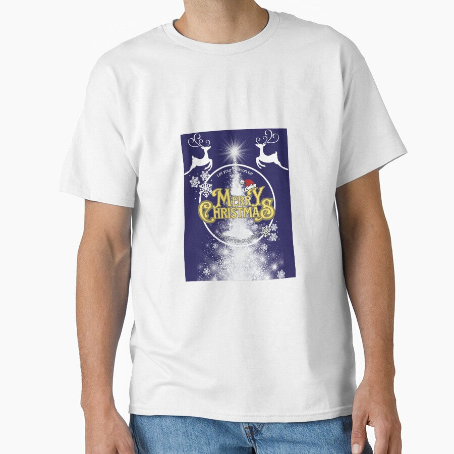 Christmas T-shirts,Christmas Clothes Dark Blue by ysogoodsshop
