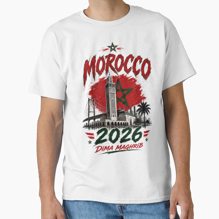 Dima Maghrib 2026 Moroccan Football Pride Retro Streetwear Design by happyshirt27