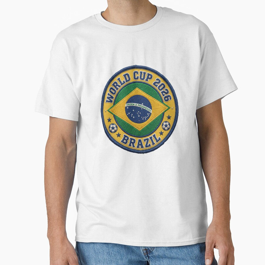 Brazil World Cup 2026 — Vintage Embroidered Patch Football Badge by David Mateo ArtWorks