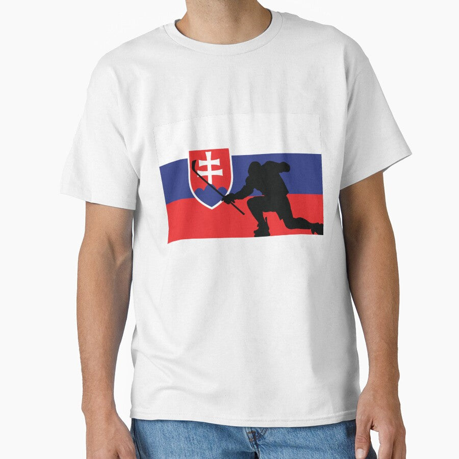 Slovakia Ice Hockey Silhouette Celebration by CanvasTee
