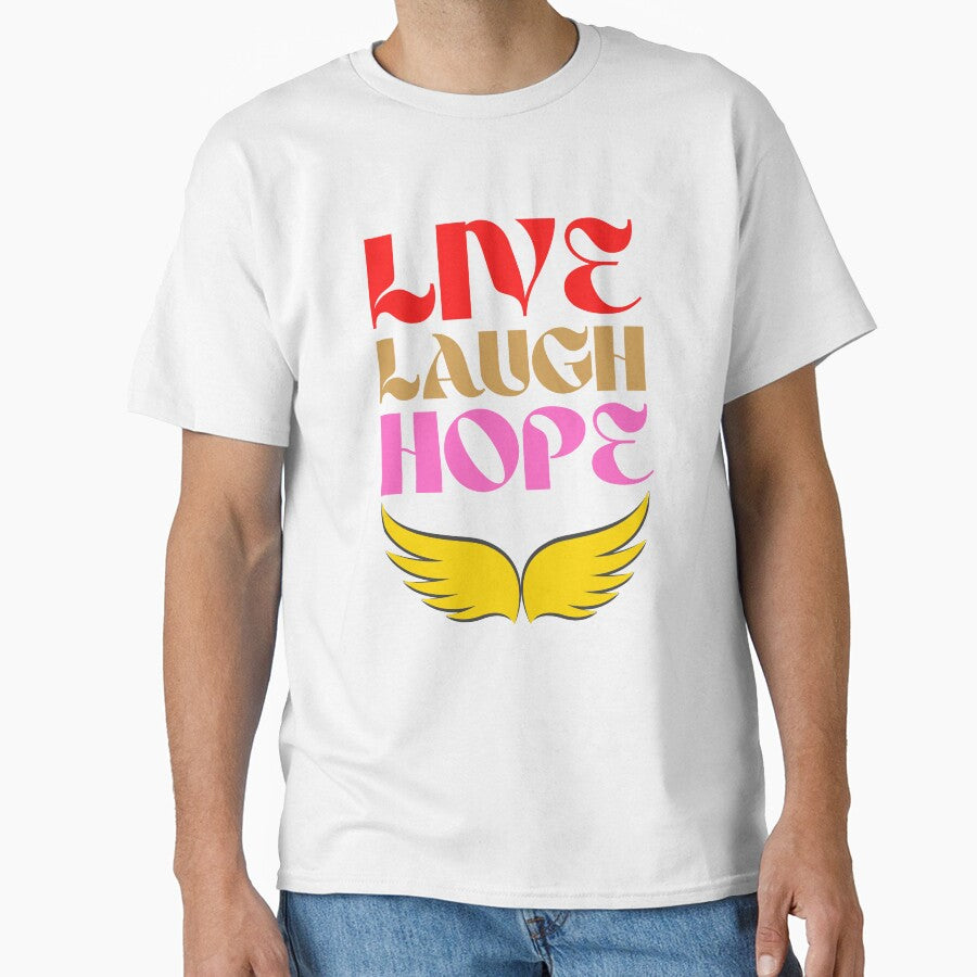 Live Laugh Hope - Short Motivational Phrase | Colorful Stylish Hope Typography by Delandor