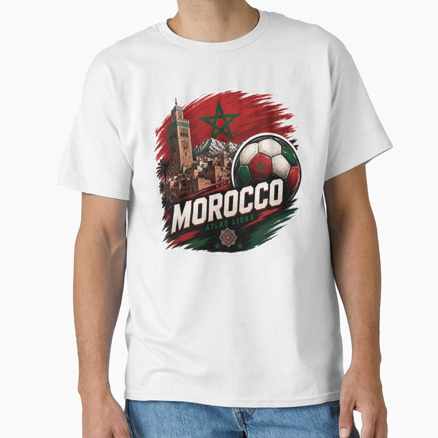 Morocco Football Sticker for Fans Who Feel the Passion of the Game | Soccer Aesthetic Design by shlepyart