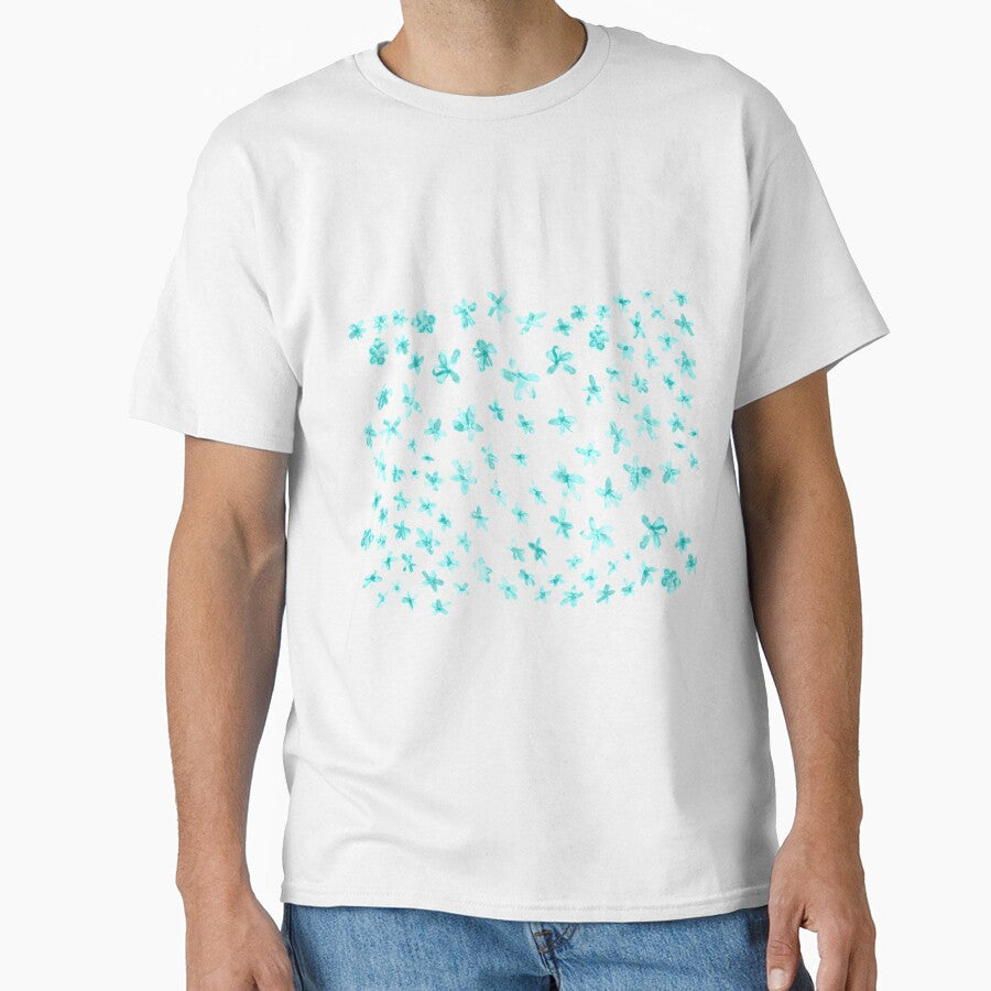 Teal Flowers by Dsfoxco